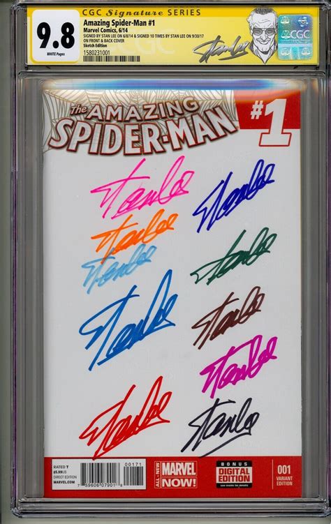 💥AMAZING SPIDER-MAN #1 CGC SS 9.8 STAN LEE SIGNED 11x IN COLORED SHARPIES💥 | eBay