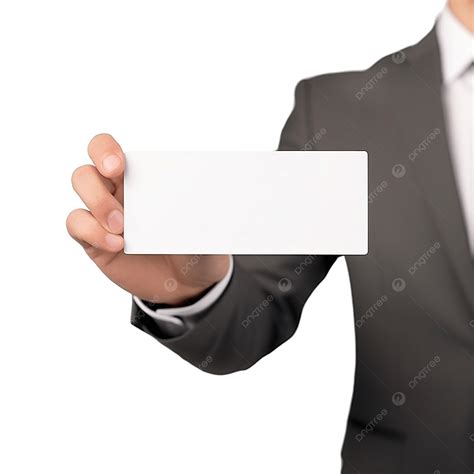 Businessman Holding Blank Business Name Card, Blank, Business, Businessman PNG Transparent Image ...