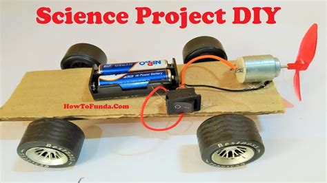 science project working model - dc motor car project | DIY at home ...