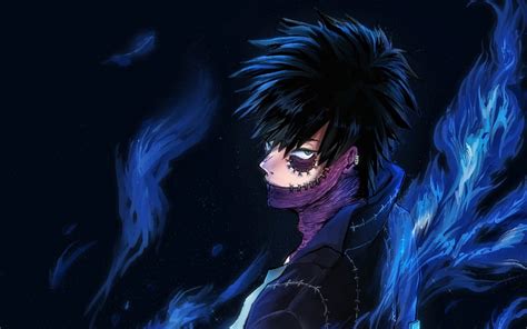 1920x1080px, 1080P free download | Dabi, blue fire flames, Boku no Hero Academia, darkness ...