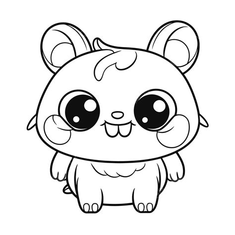 Cute Cartoon Small Hamster Head Coloring Pages Outline Sketch Drawing Vector, Car Drawing ...