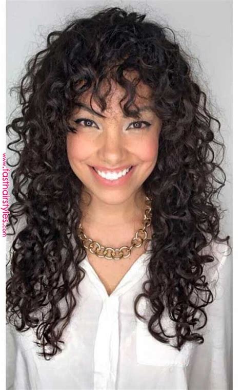 Free Haircuts For Long Curly Hair With Layers And Side Bangs For ...