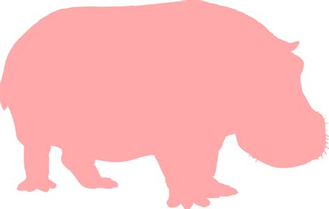 Hippo silhouette. | Animal coloring books, Hippopotamus, Hippo