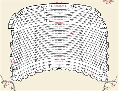 Upper Level Seating Chart for the Boston Opera House | Seating charts, Seating, Chart