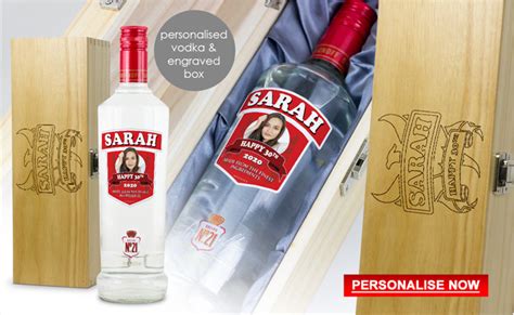 Personalised Vodka Bottles – Birthday Wine Gifts