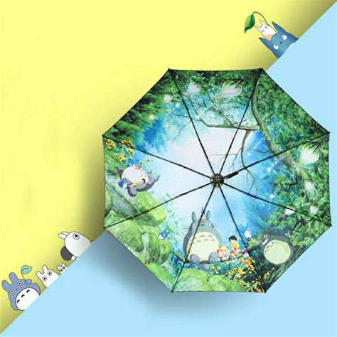 Ghibli totoro umbrella sun rain umbrella anime my neighbor totoro cute daily folding umbrella ...