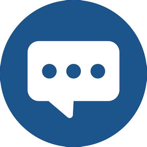 Chat message icon design in blue circle. 14441089 PNG