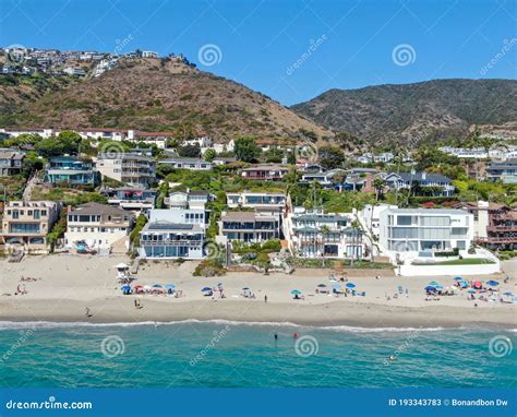 Aerial View of Laguna Beach with People Enjoying Summer Day, California Stock Image - Image of ...