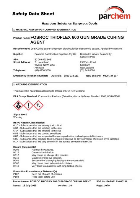 (PDF) Hazardous Substance, Dangerous Goods - Concrete · PDF fileSafety ...