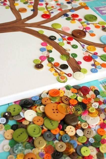 Button tree...cute for spring or summer craft! | Crafts, Button tree ...