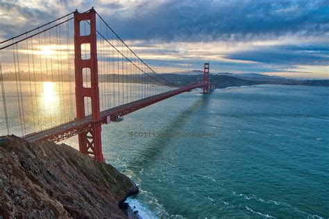 Golden Gate Bridge Sunrise, San Francisco Wallpaper , San Francisco Bay, Nature Decor, Bridge ...