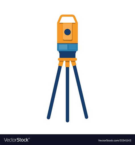 Theodolite surveying instrument geodesy Royalty Free Vector