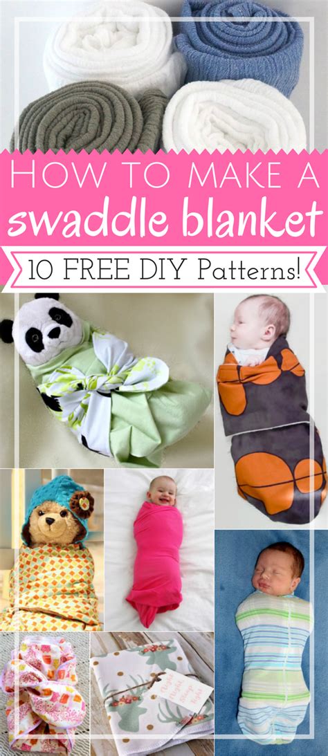 How to Make a swaddle blanket: 10 free DIY patterns! | Swaddle blanket diy, Blanket diy, Swaddle ...