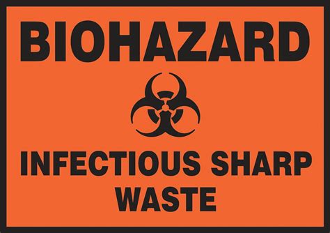 Infectious Sharp Waste Safety Sign LBHZ925