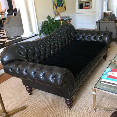 Ultra Sumptuous Ralph Lauren Tufted Black Leather Sofa at 1stDibs ...