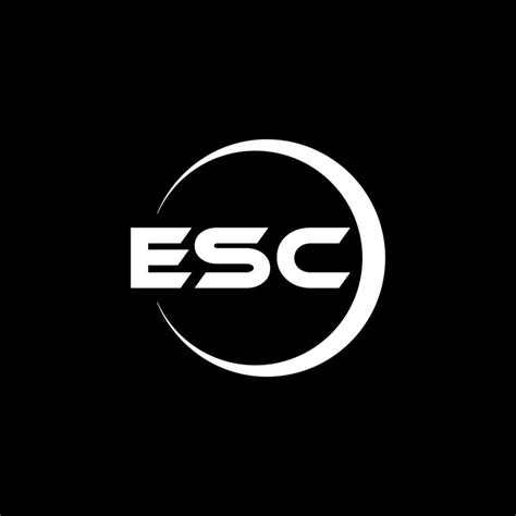 ESC letter logo design in illustration. Vector logo, calligraphy ...