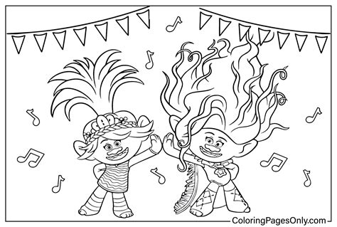 Trolls Band Together Coloring Pages to for Kids - Free Printable ...