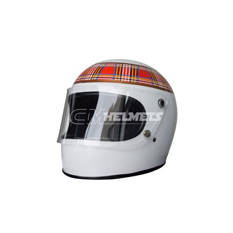 JACKIE STEWART 1973 WORLD CHAMPION F1 REPLICA HELMET FULL SIZE - CM Helmets