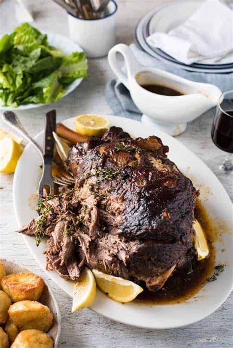 Greek Slow Roasted Leg of Lamb | RecipeTin Eats