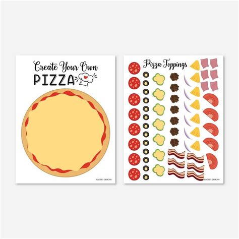 Pizza Toppings Printable