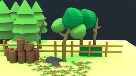 Free Low Poly 3D Game Assets :: Behance