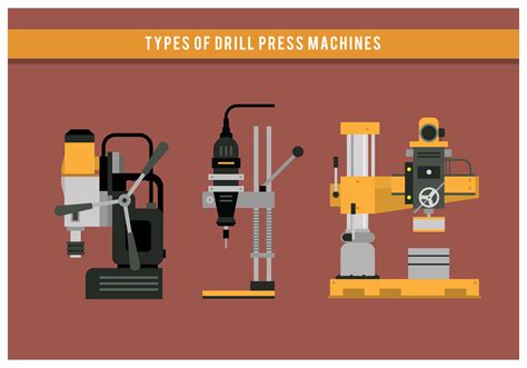 Drill Press Machine Types Vector 173797 Vector Art at Vecteezy