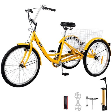 VEVOR Adult Tricycle Speed Cruise Bike 20 Tricycle Adult Bike With ...