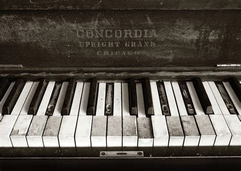 Old Piano Keys Photograph by Jim Hughes - Pixels