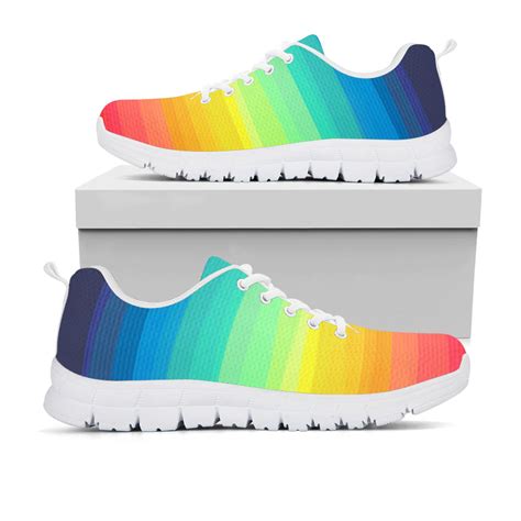 Rainbow Print Colorful Sneakers – CustomKiks.com