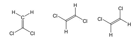 Explain why one of the three structures for dichloroethene, | Quizlet