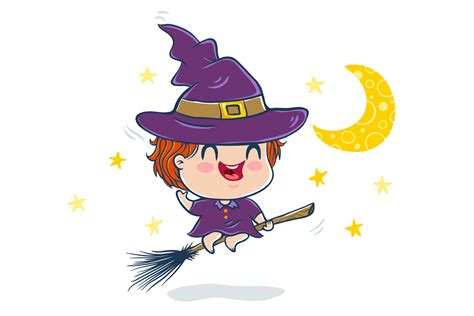 witch in kawaii style 27192298 Vector Art at Vecteezy