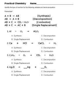 Chemical Reactions Quiz by Sean Murphy | Teachers Pay Teachers