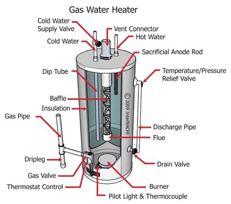 Image result for anatomy of hot water tank | Hot water heater repair, Water heater, Gas water heater