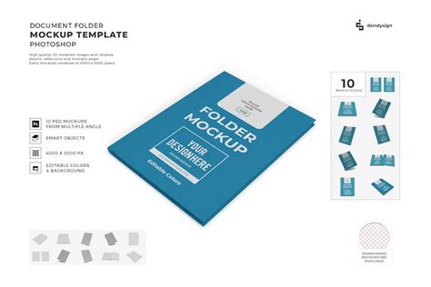 Business Folder Mockup Template Set by DendySign on Envato Elements