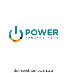 Power Button Logo Design Template Stock Vector (Royalty Free ...