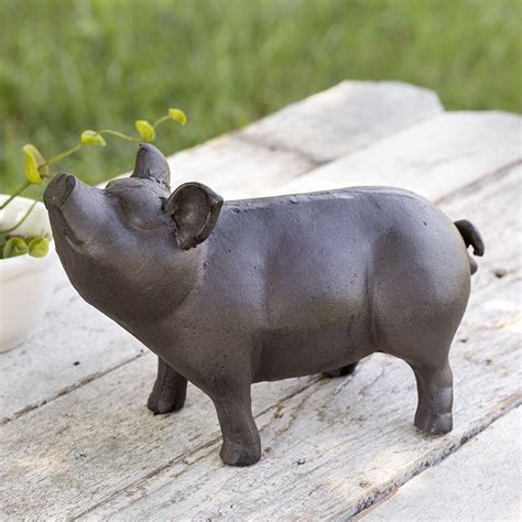 Vintage Farmhouse Pig Garden Statue