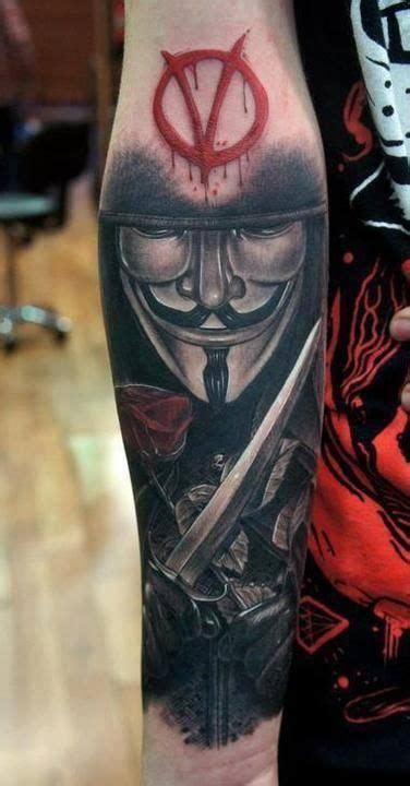 V For Vendetta Mask Tattoo: One Of The Most Powerful Revolutionary ...