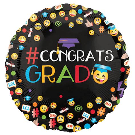 Awesome Emoji Smiley Grad Balloon Bouquet – Jeckaroonie Balloons