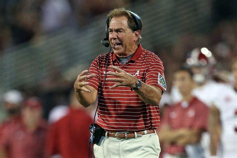 Alabama Coach Nick Saban Explains On-Brand Reason for Bloodshot Eye - Newsweek