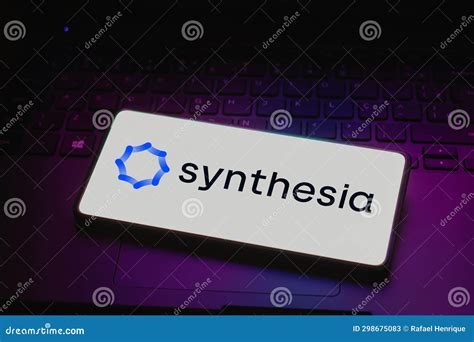 November 27, 2023, Brazil. in this Photo Illustration, the Synthesia Logo is Displayed on a ...