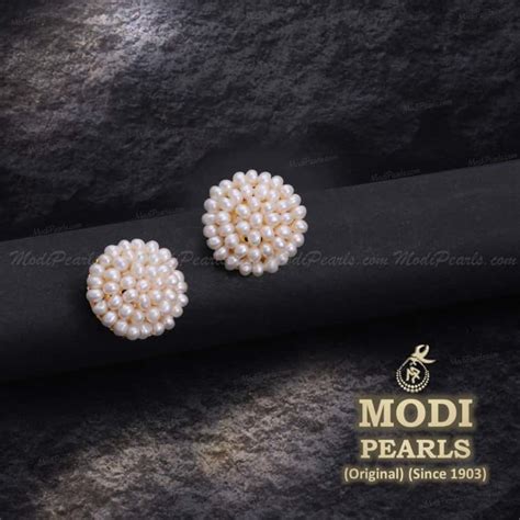 Cute Seed Pearls Earrings - Hyderabadi Original Pearls Shop