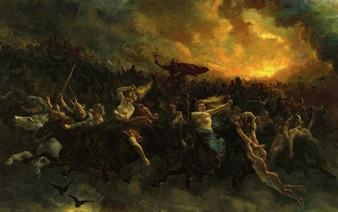 Peter Nicolai Arbo Wild Hunt Of Odin 1872 Reproduction Digital Print ...