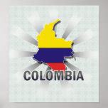 Colombia Flag Map full size Poster | Zazzle