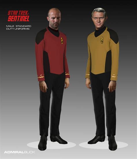 Sentinel Male Standard Duty Uniforms by Bill Krause | Star trek ...