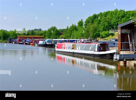 Canal Boat Mercia Marina Willington, Derbyshire England UK Stock Photo - Alamy