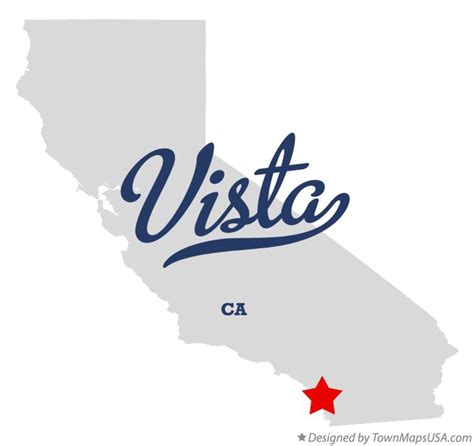 Map of Vista, CA, California