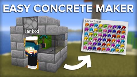 Minecraft Easiest Concrete Maker - 10,000 Concrete Per Hour! - YouTube