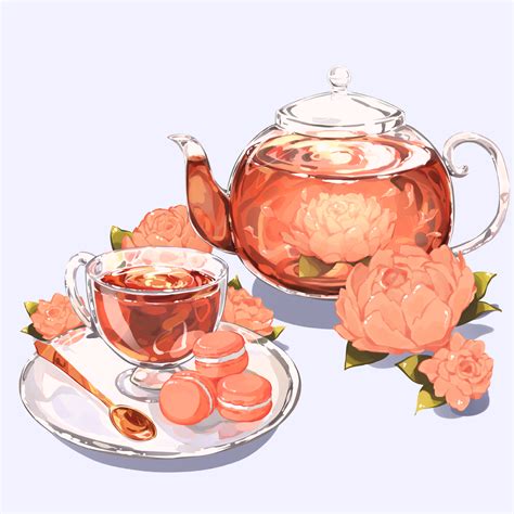 Peony Tea Party Mumechi - Illustrations ART street