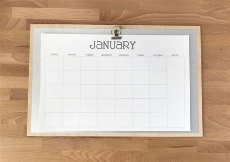 Printable 11x17 Monthly Calendar Template - Etsy in 2024 | Print ...