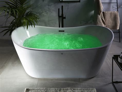 Antigua Freestanding Whirlpool Bath with LED White | Modern Home Interiors